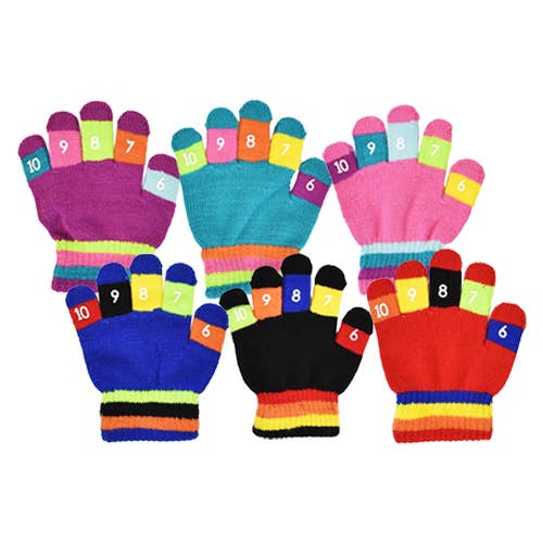 Boys/Girls Stretch Number Gloves Size 2-4