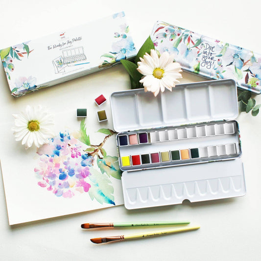 The Ready For Joy Empty Watercolor Palette - Hellebores