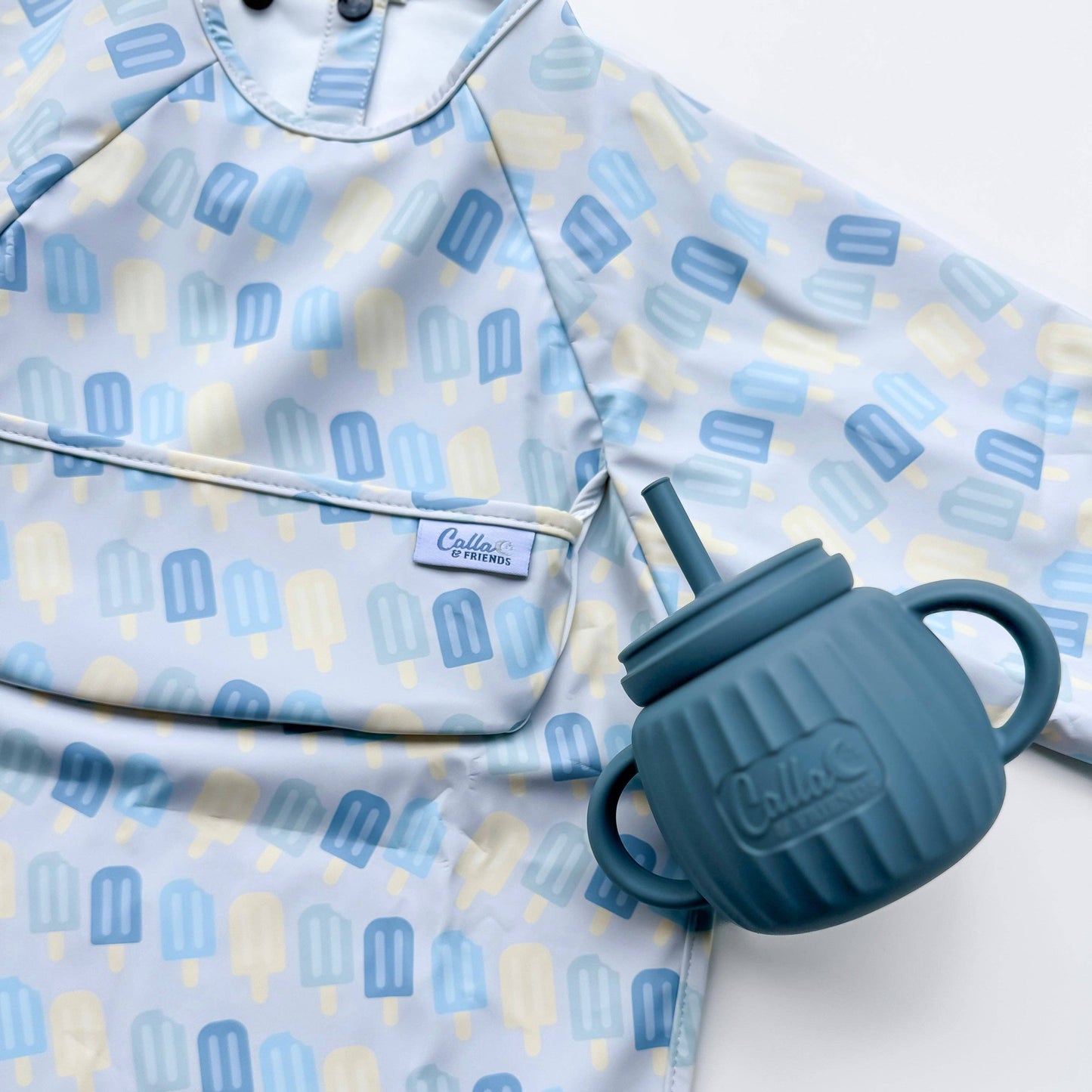 The Grayson Long Sleeve Bib - Popsicles: Pink / 6-36M