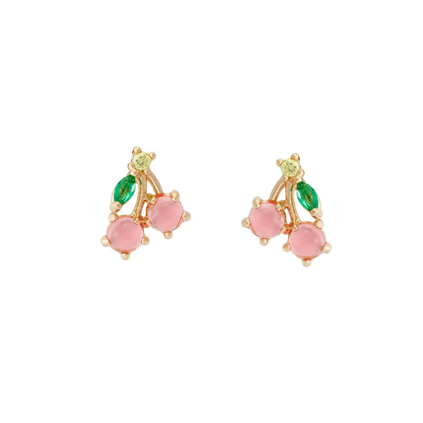 Cherry Studs: Gold