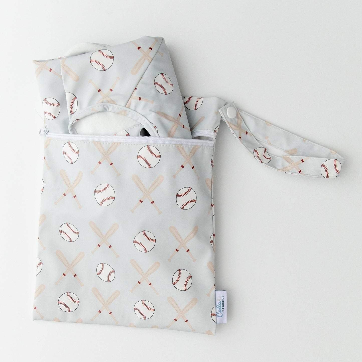 The Grayson Long Sleeve Bib - Baseball: Gray / 6-36M