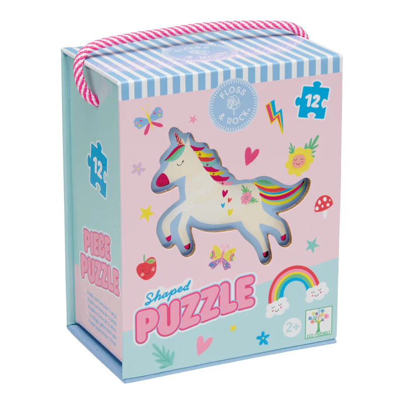 Unicorn Shaped Jigsaw Puzzle 12pc