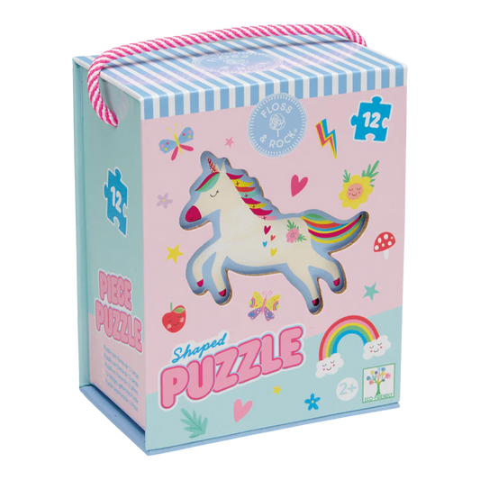 Unicorn Shaped Jigsaw Puzzle 12pc