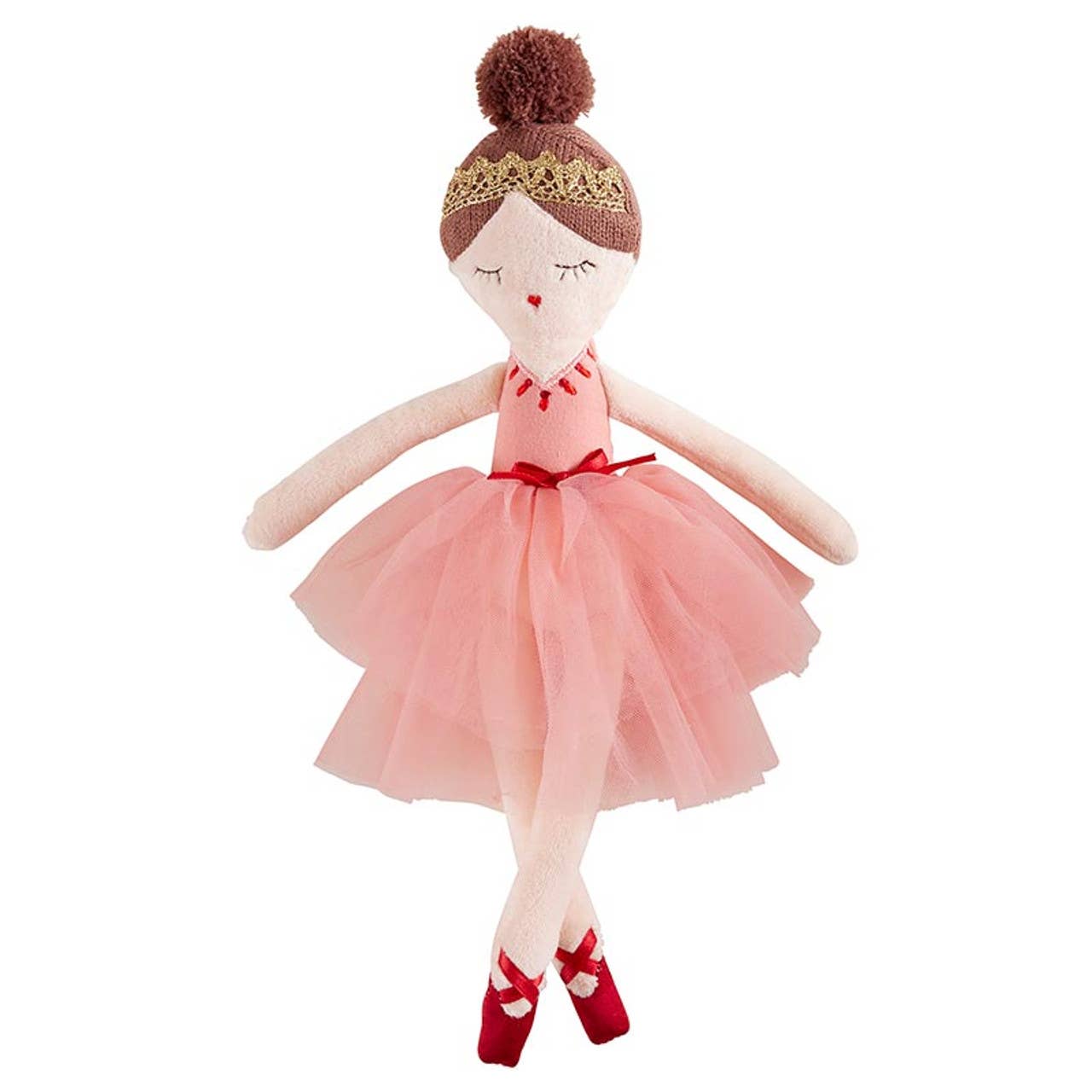 Plush Doll - Pink Ballerina: Wipe Clean with Damp Cloth / 70% Linen Cotton/30% Polyester/100% Poly Fill