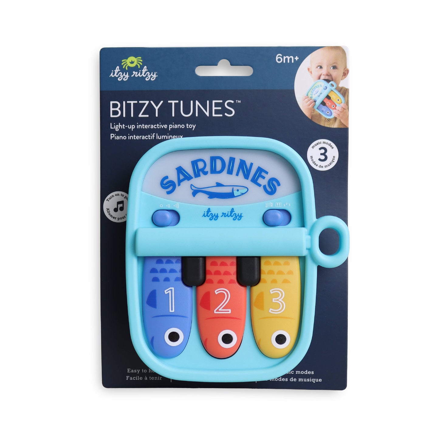 *NEW* Bitzy Tunes™ Sardines - Light-up Interactive Piano Toy