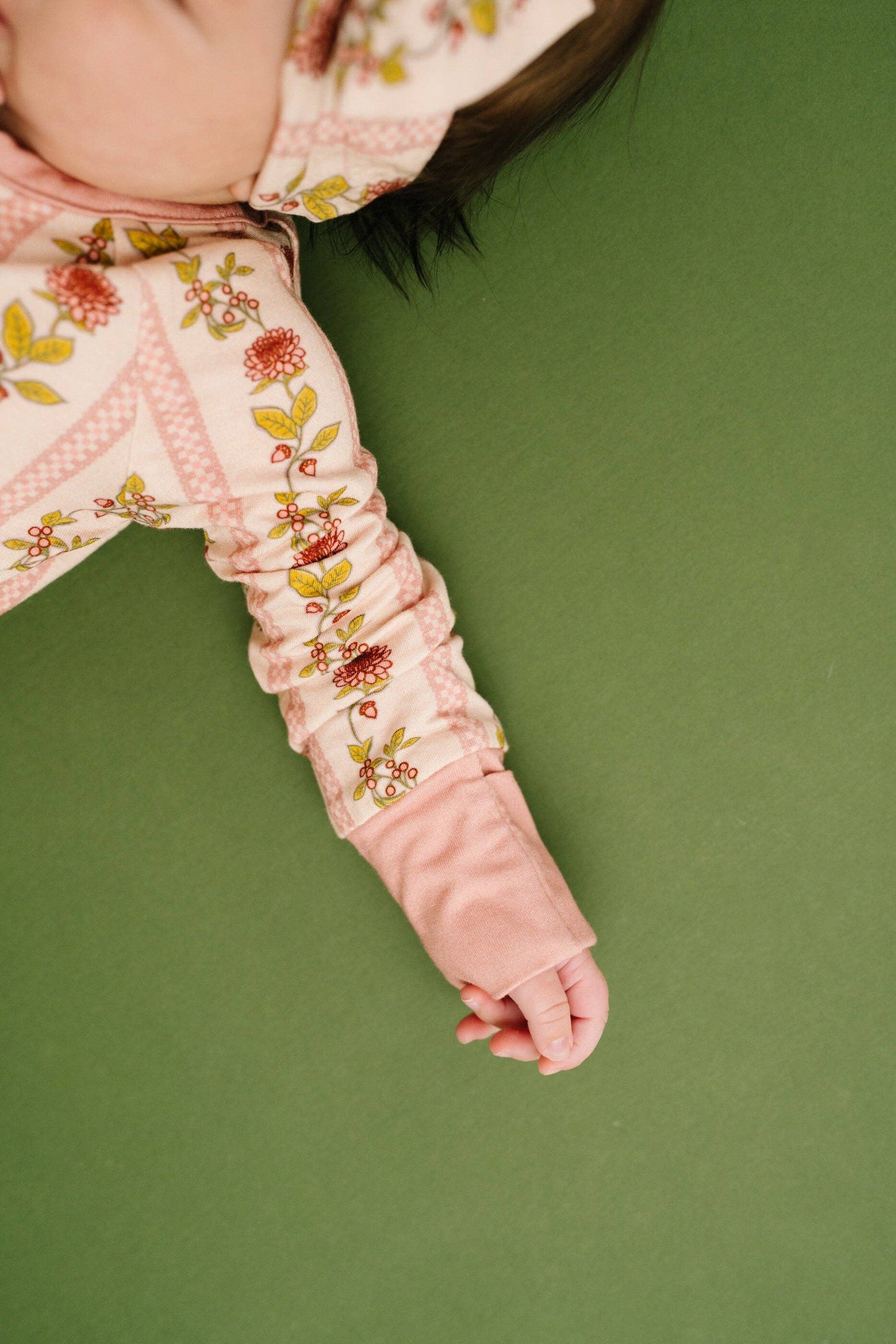 Vintage Floral Stripe Bamboo Sleeper: 2T