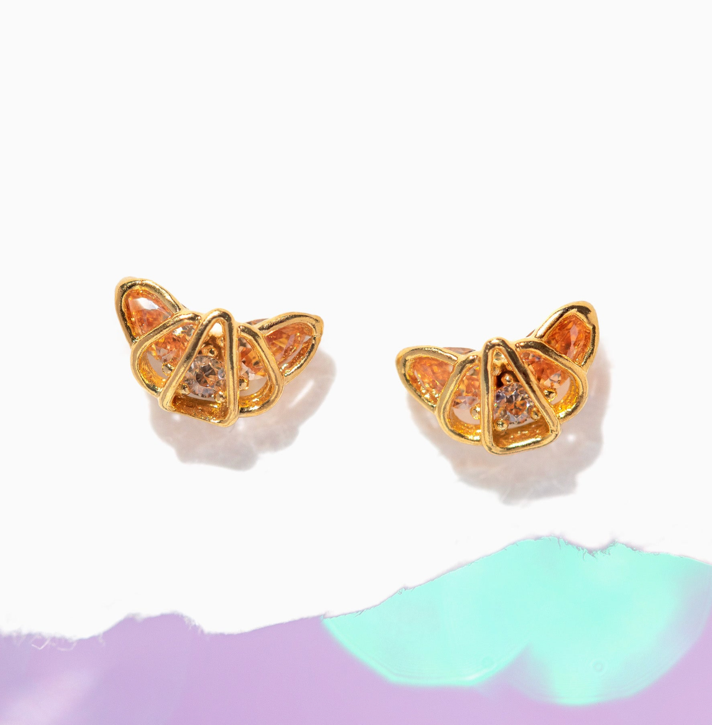 Croissant Studs: Rose Gold