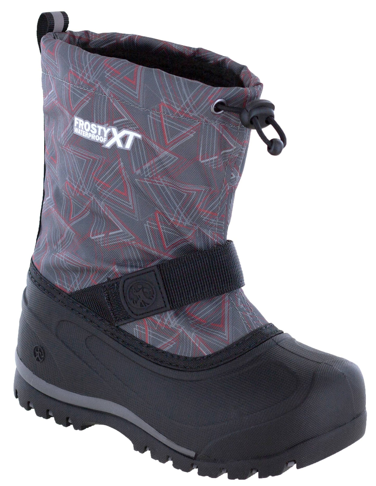 Kid's Frosty XT Waterproof Insulated Winter Snow Boot: Dark Gray/Red / 7 Toddler