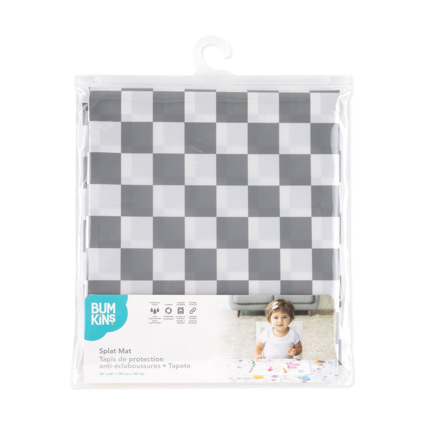Splat Mat: Charcoal Check
