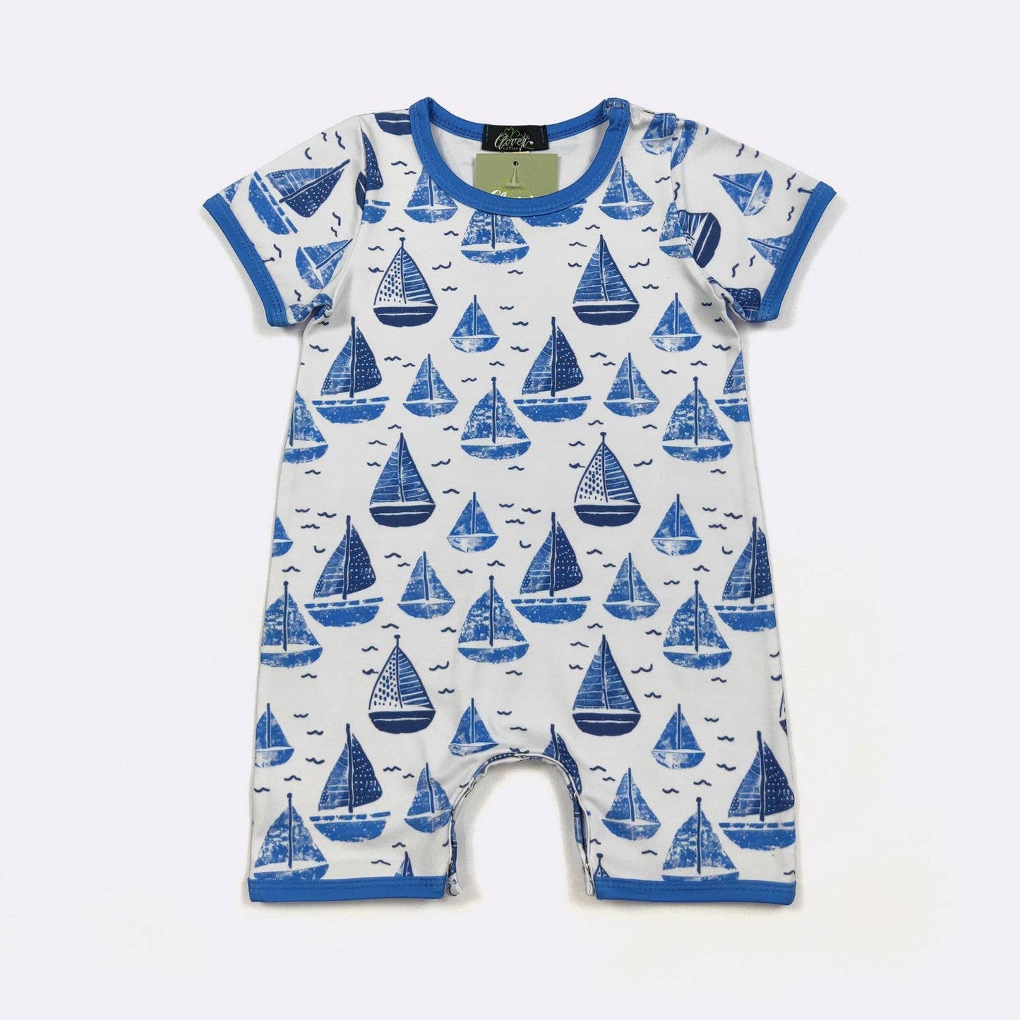 Sailboat Boy Romper: 12/24 mo