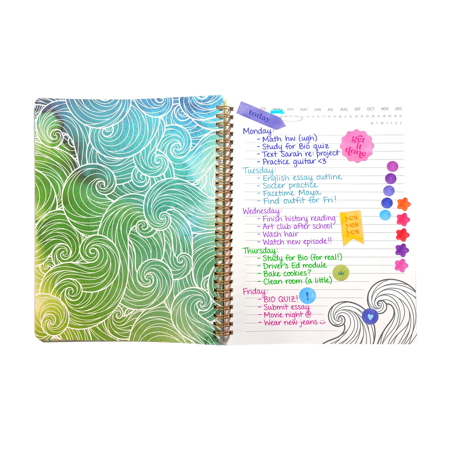 Artful Notes Reverse Coloring Book and Notebook - Wildscape