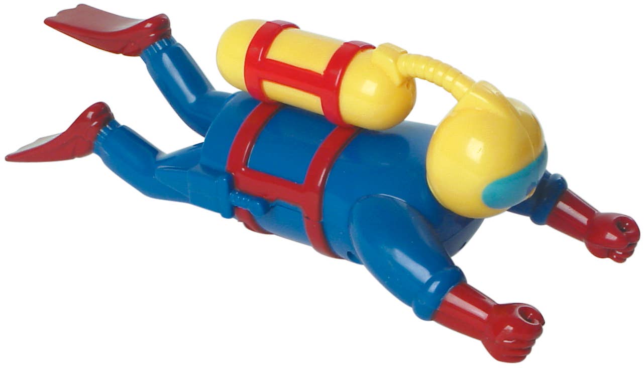 7.5" Wind Up Diver, Bath, Pool, Beach