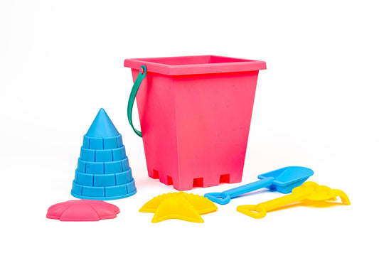 Toysmith 6-Piece Set Pink Sand Bucket Set