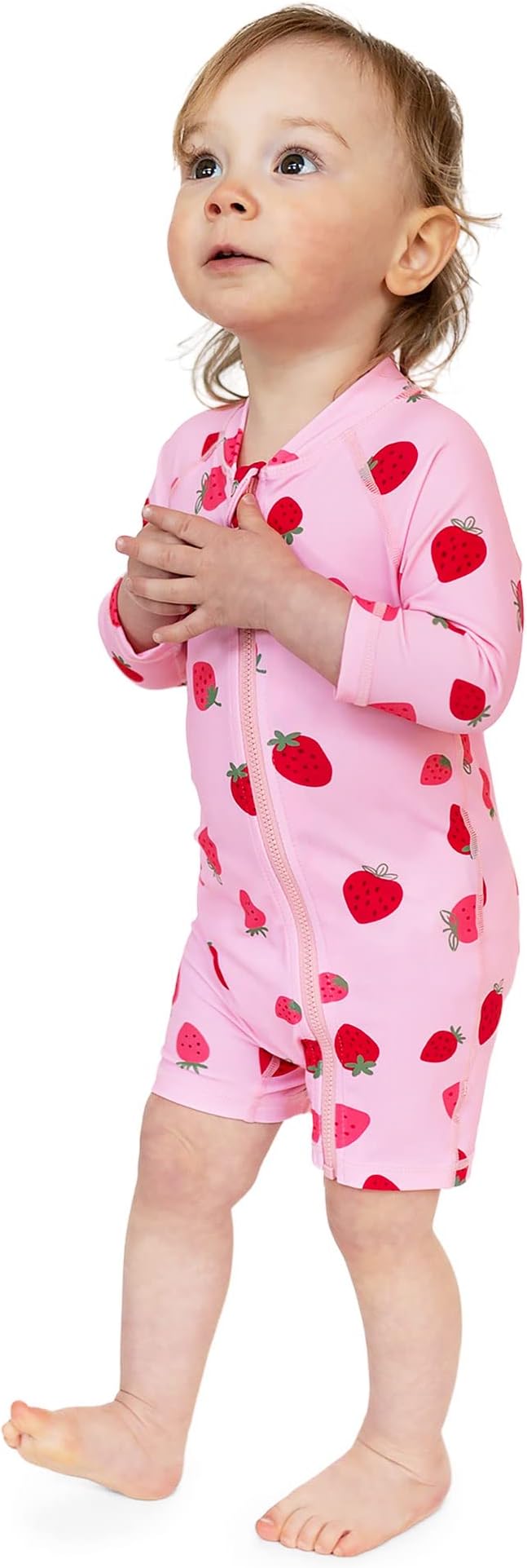 Jan & Jul Pink Strawberry UV 1 piece Jumpsuit Rashguard Swimsuit