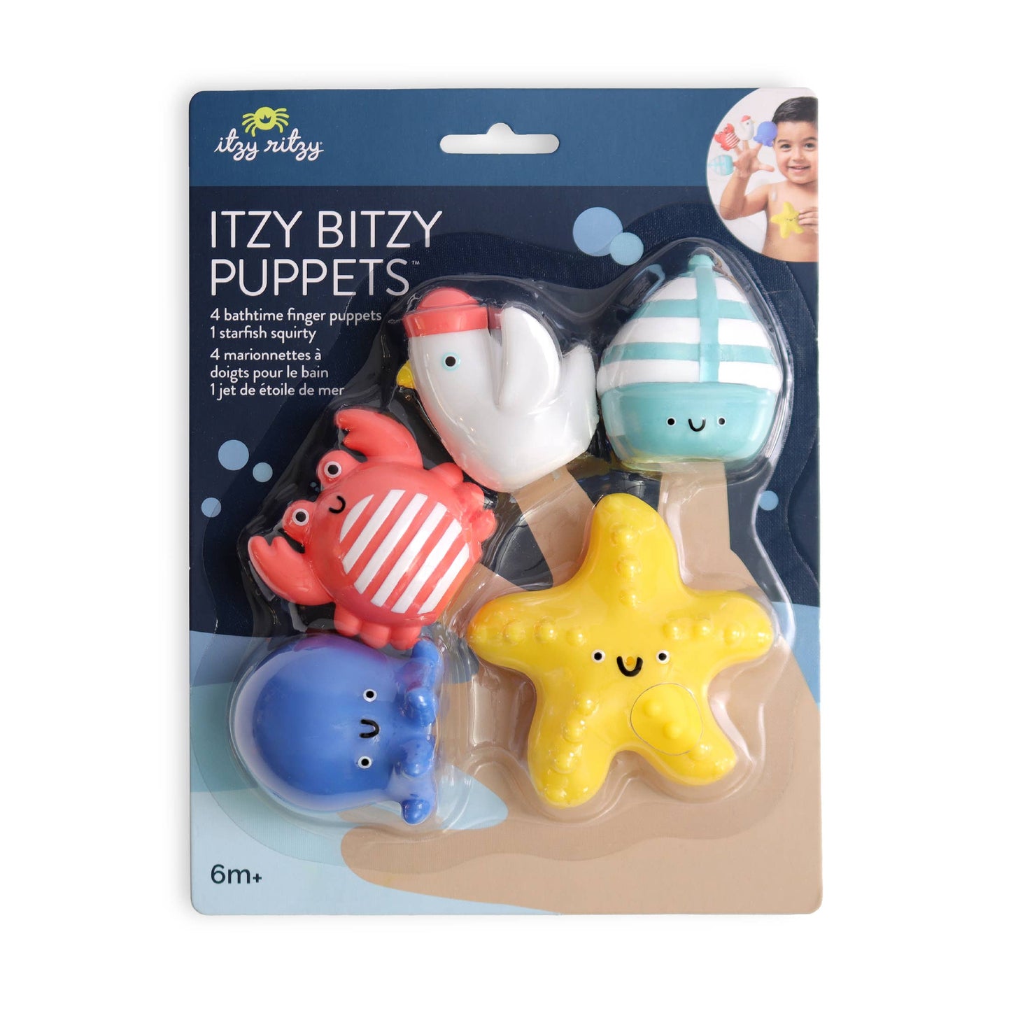 *NEW*Nautical Itzy Bitzy Puppets™ - Bath + Storytelling Toys