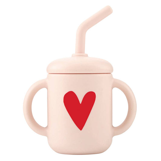 Sippy Cup - Heart: Silicone / 5.5" H