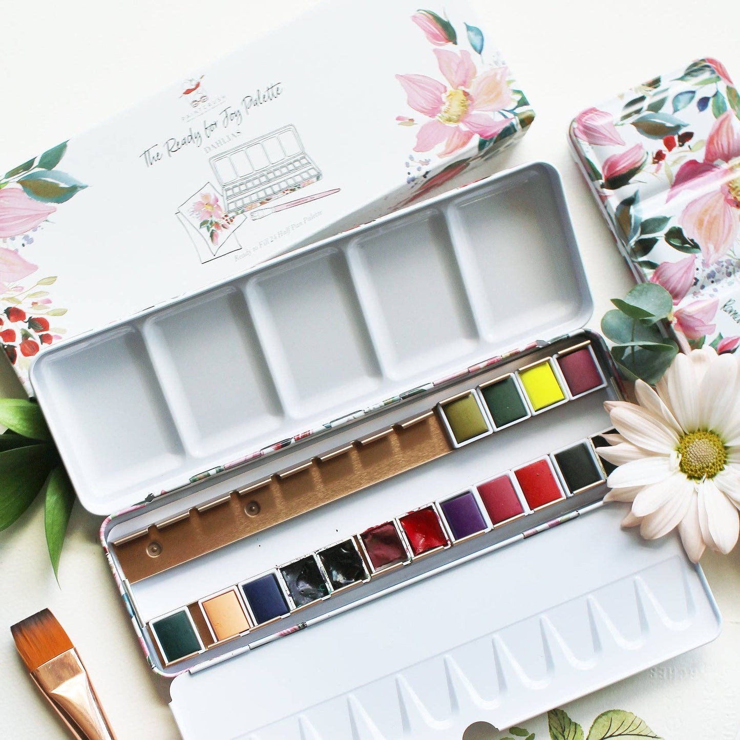 The Ready For Joy Empty Watercolor Palette - Dahlias