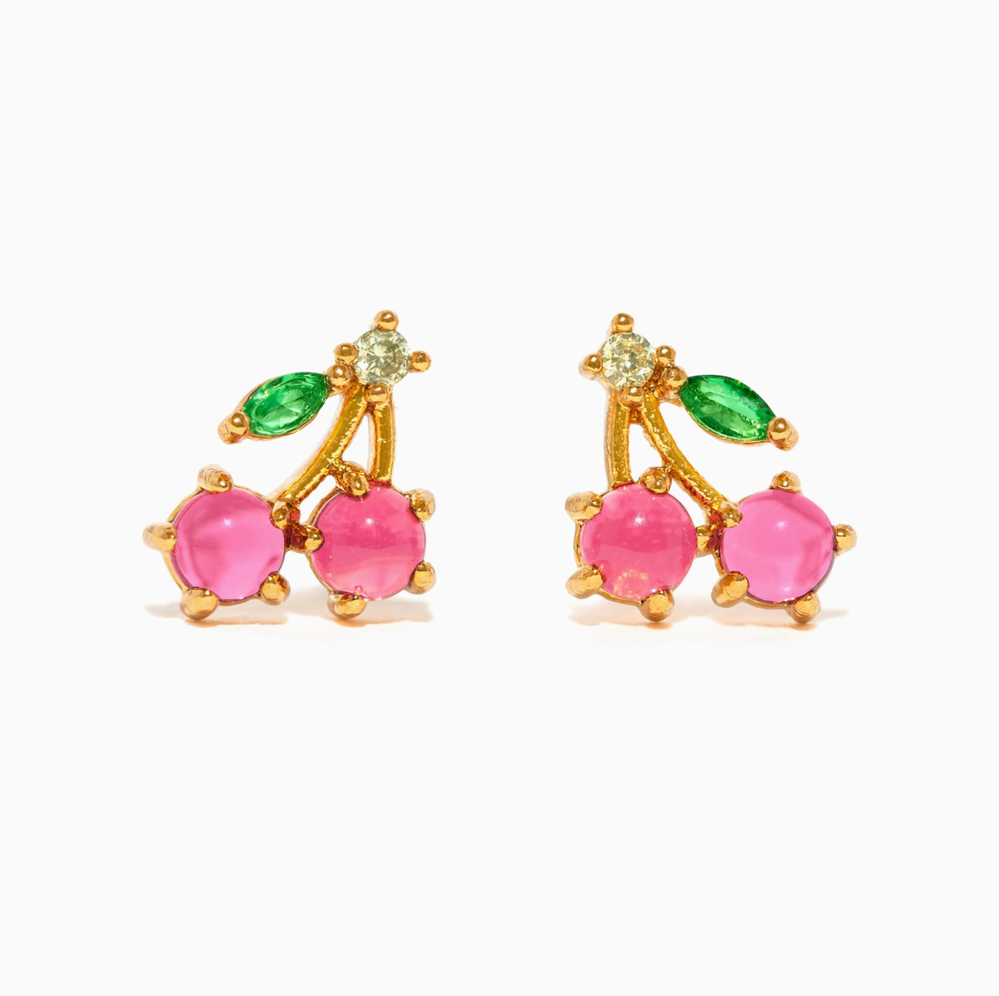 Cherry Studs: Gold