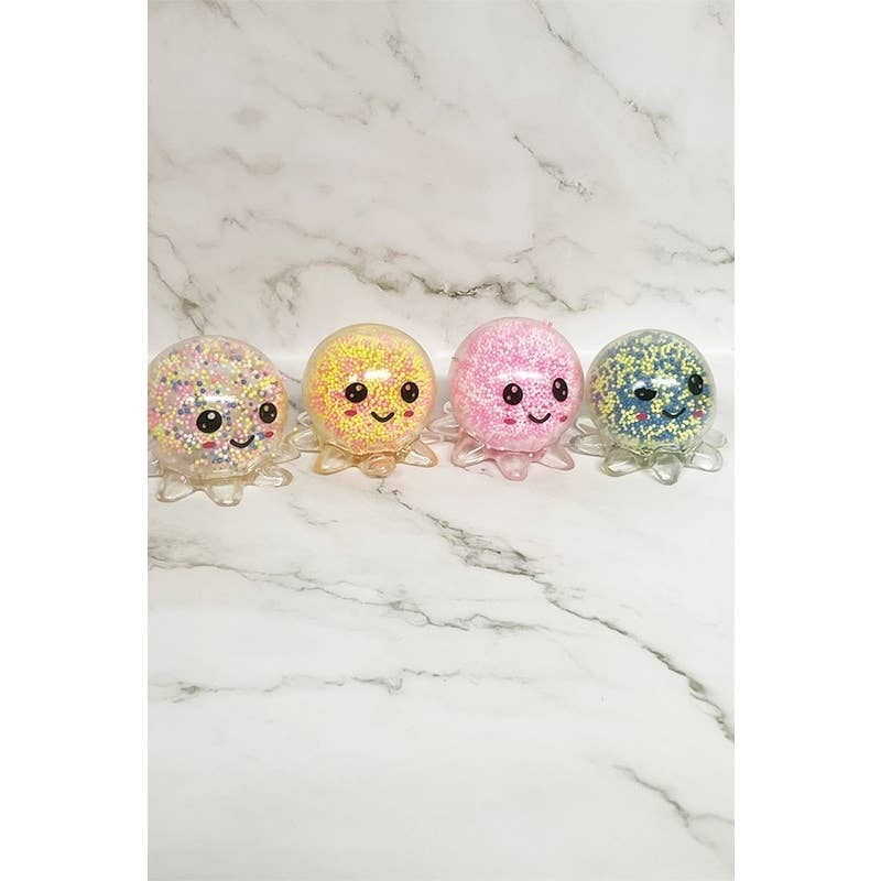 Light up Octopus Beaded Squishy Toy: MULTI / ONE(12)