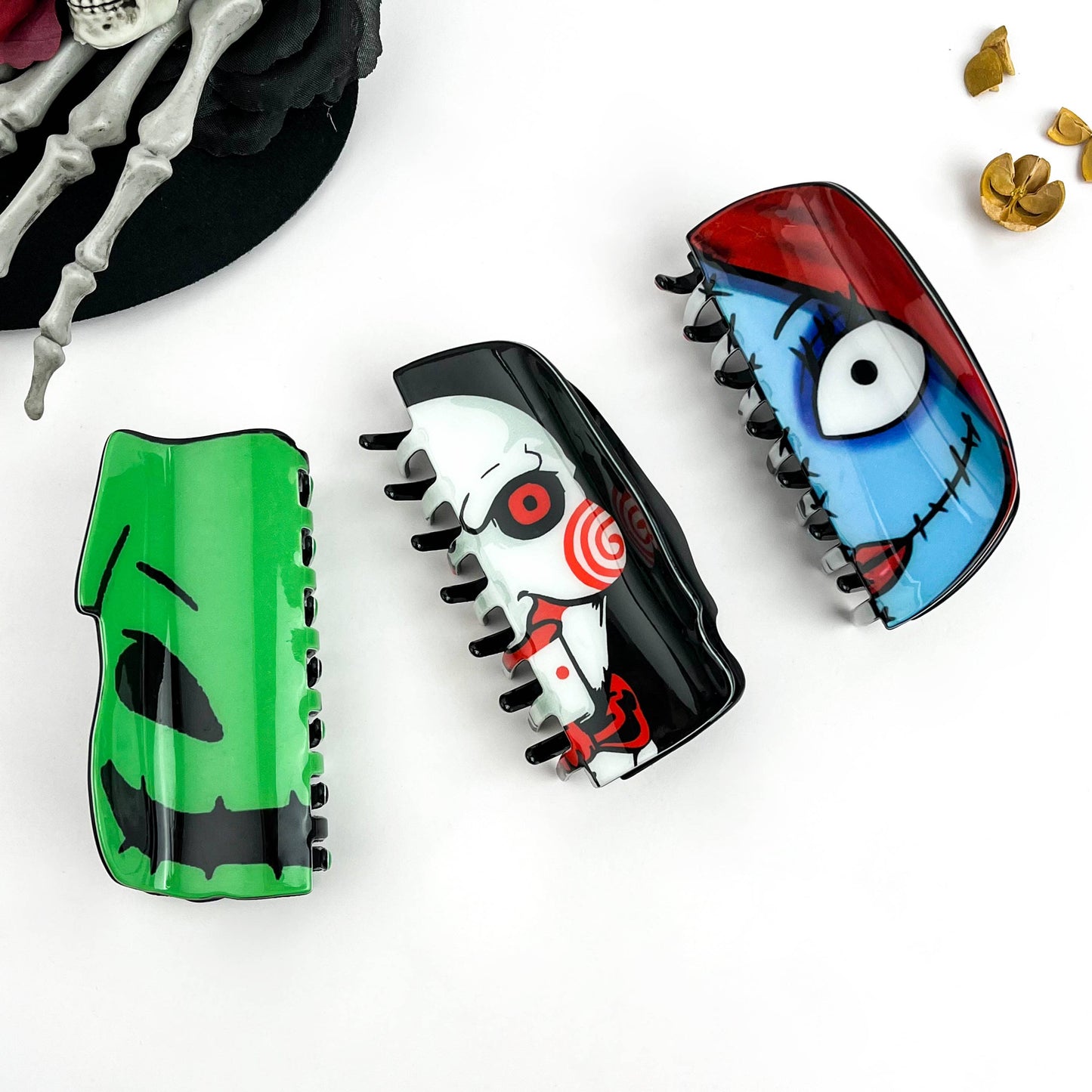 Quirky Party Claw Clip, Fun Hair Clip for Easter & Halloween: Different on both sides