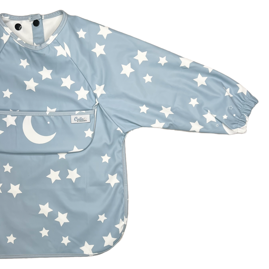 The Grayson Long Sleeve Bib - Starry Night: Powder Blue
