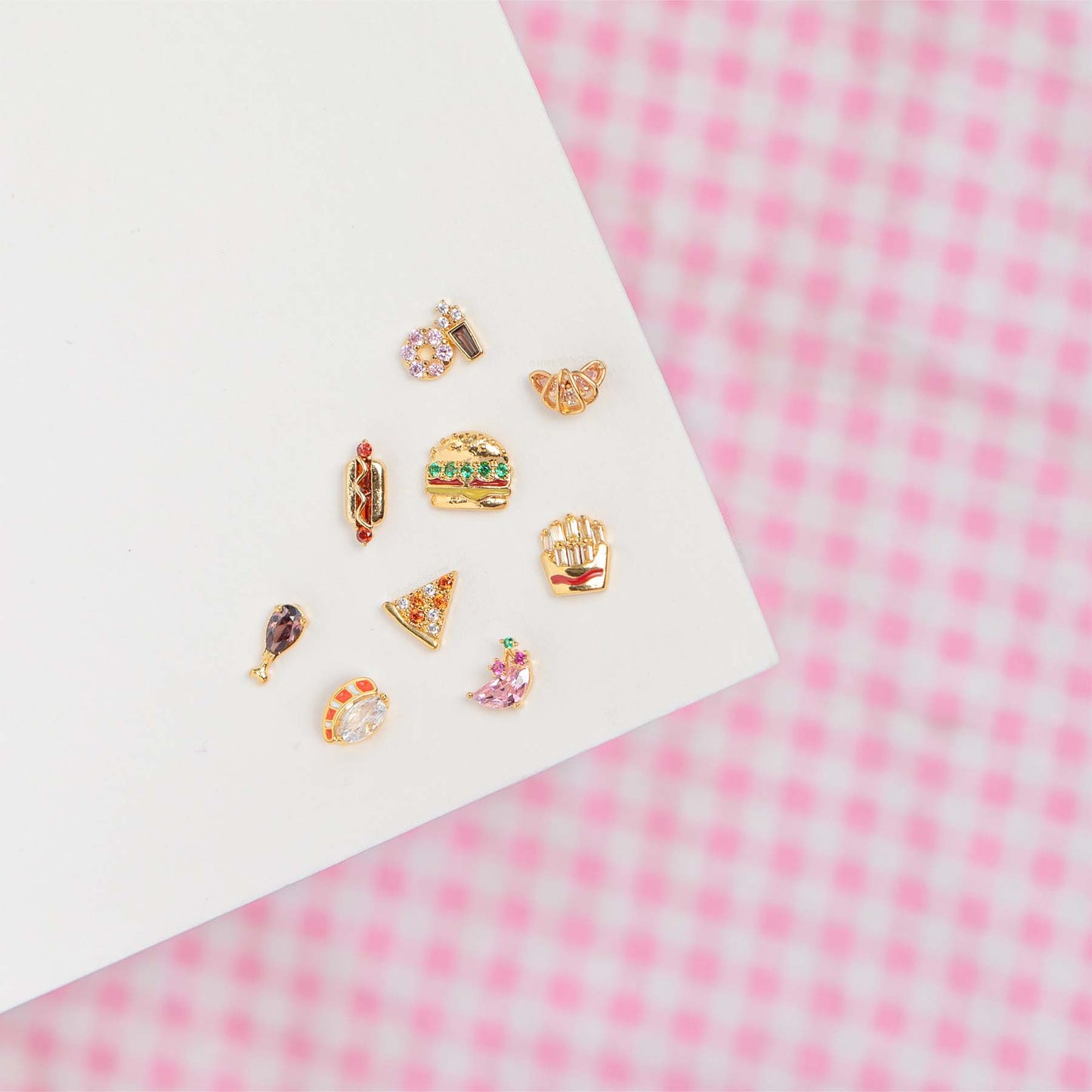 Croissant Studs: Rose Gold