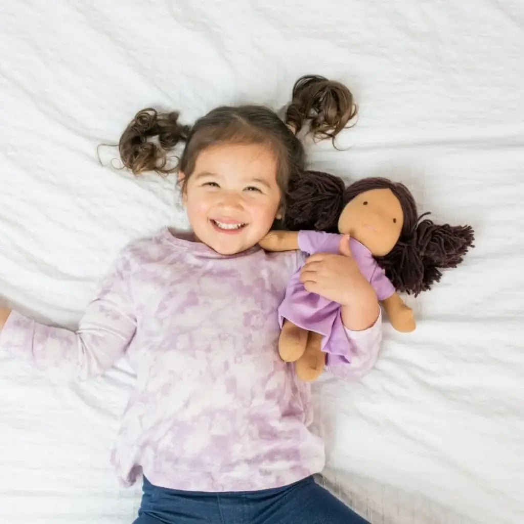 Waldorf-Inspired Doll – Handcrafted, 10" My Friend Mimi dark skin