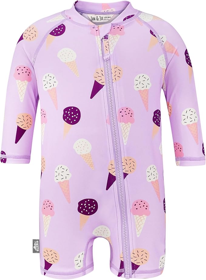 Jan & Jul Lavender Icecream UV 1 piece Jumpsuit Rashguard Swimsuit