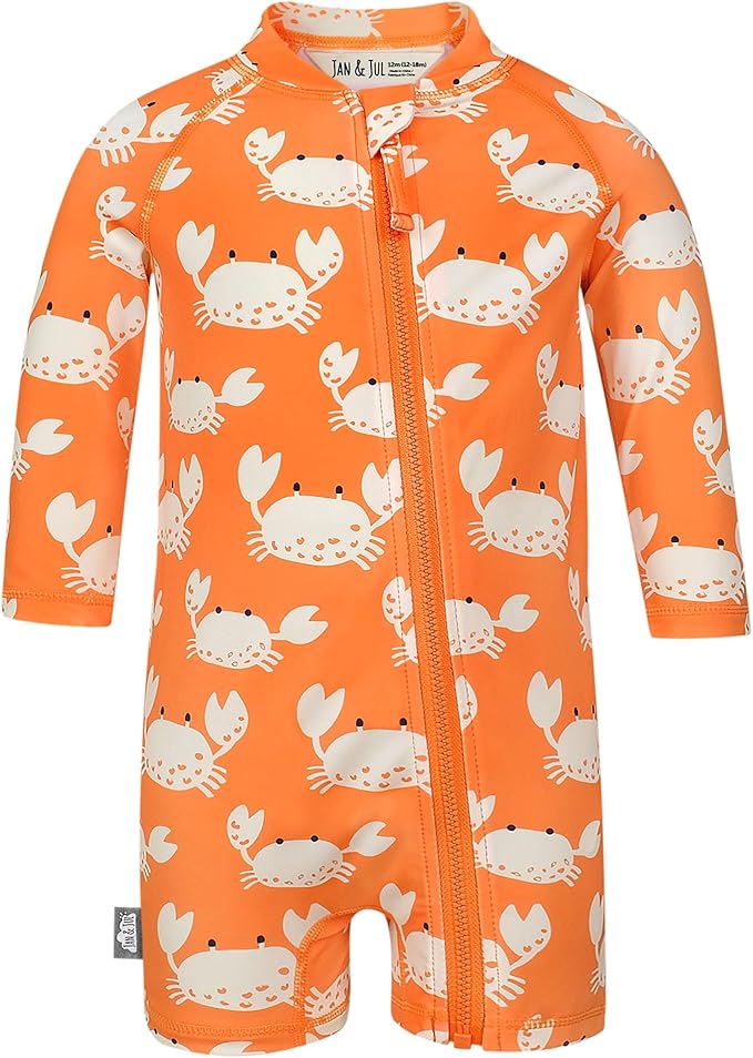 Jan & Jul Crabby Crab UV 1 piece Jumpsuit Rashguard Swimsuit
