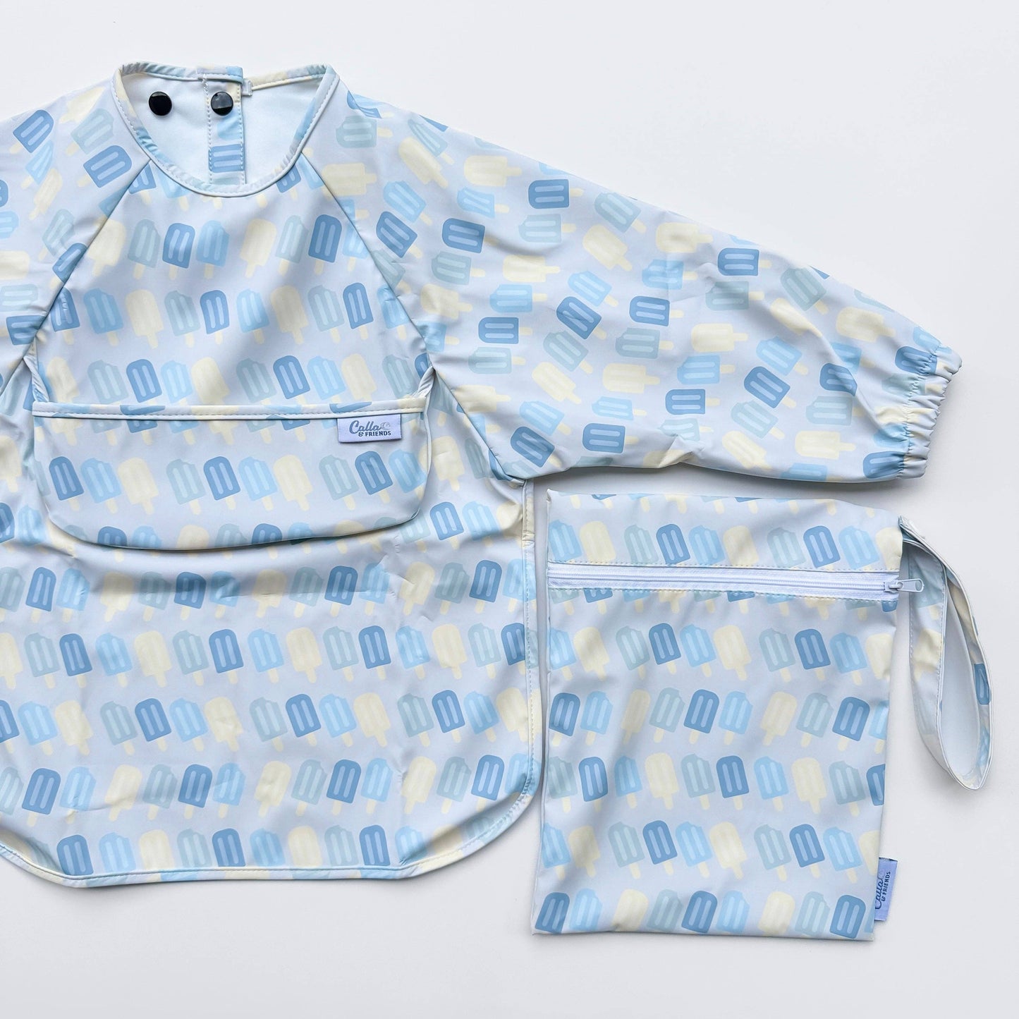 The Grayson Long Sleeve Bib - Popsicles: Pink / 6-36M