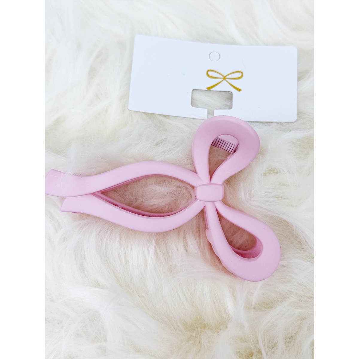 Assorted Pink and Taupe Shades of Bow Clip claw
