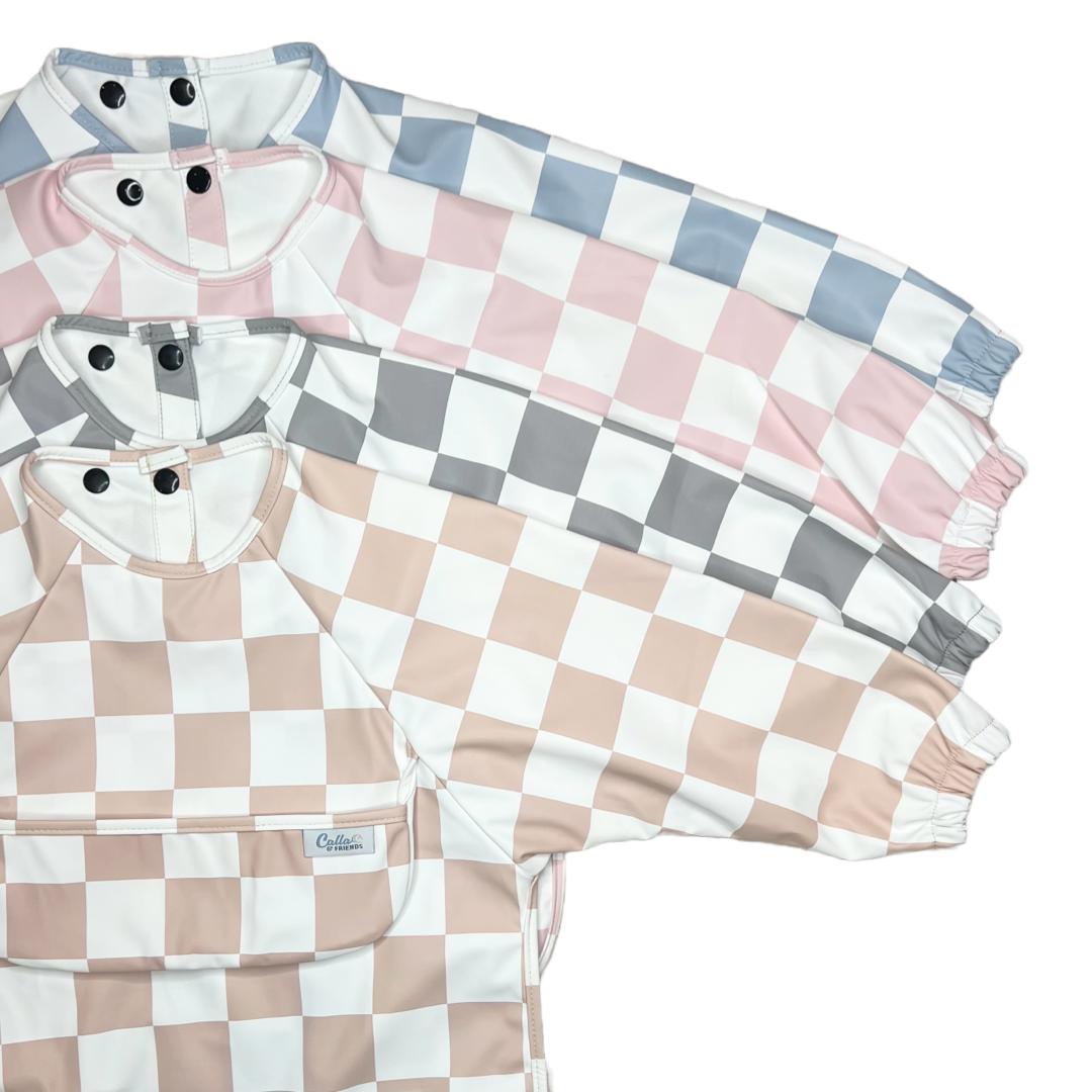 The Grayson Long Sleeve Bib - Checkered: BLACKOUT