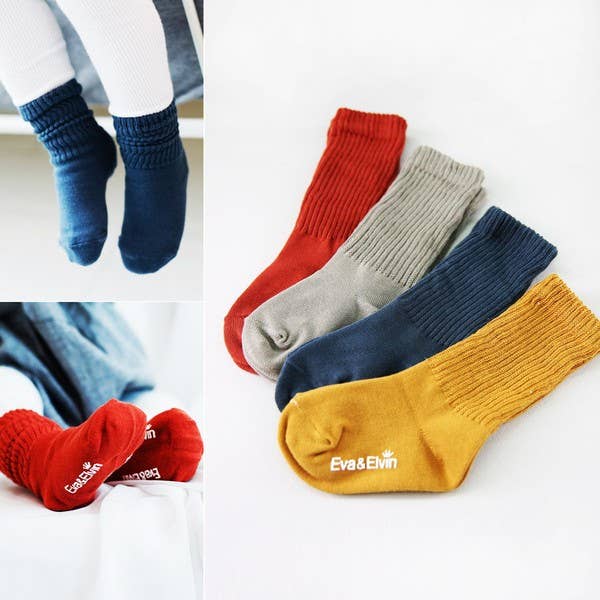 Eva & Elvin Mustard Socks: Mustard / S (1-3T)