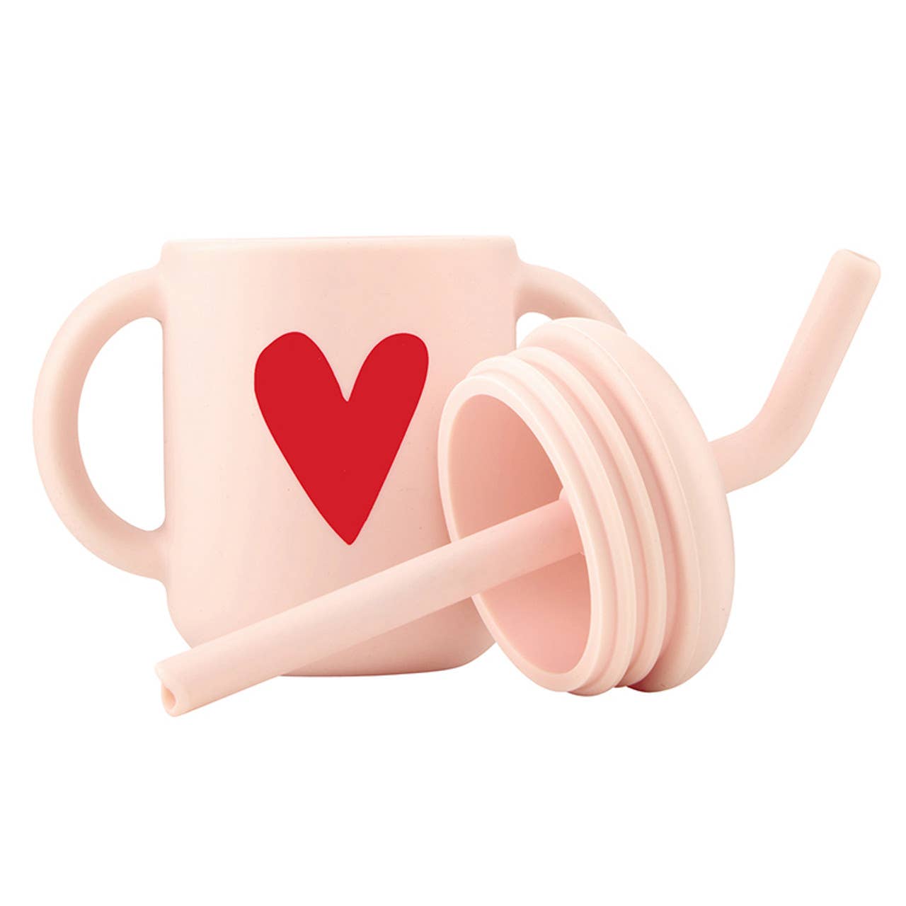Sippy Cup - Heart: Silicone / 5.5" H