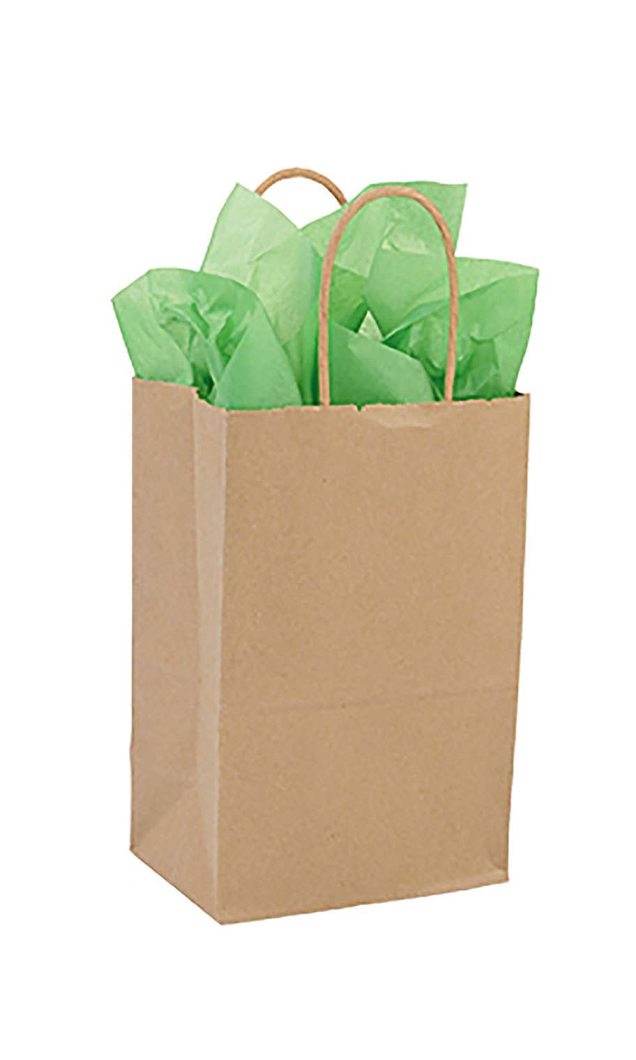 Kraft Paper Shopping Bags: Natural / Case of 250 / Medium