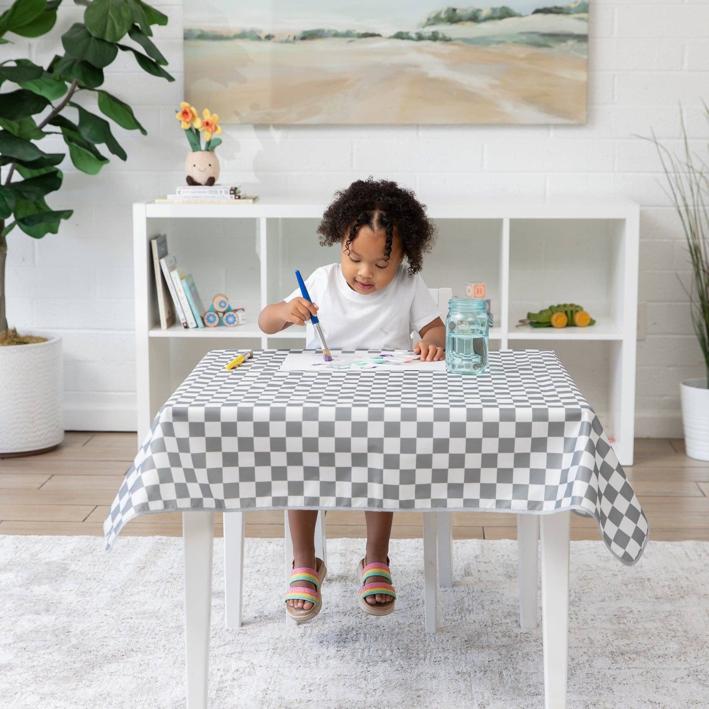 Splat Mat: Charcoal Check