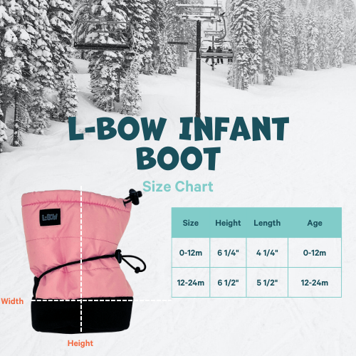 Infant Booties by L-Bow Black: 12-24m