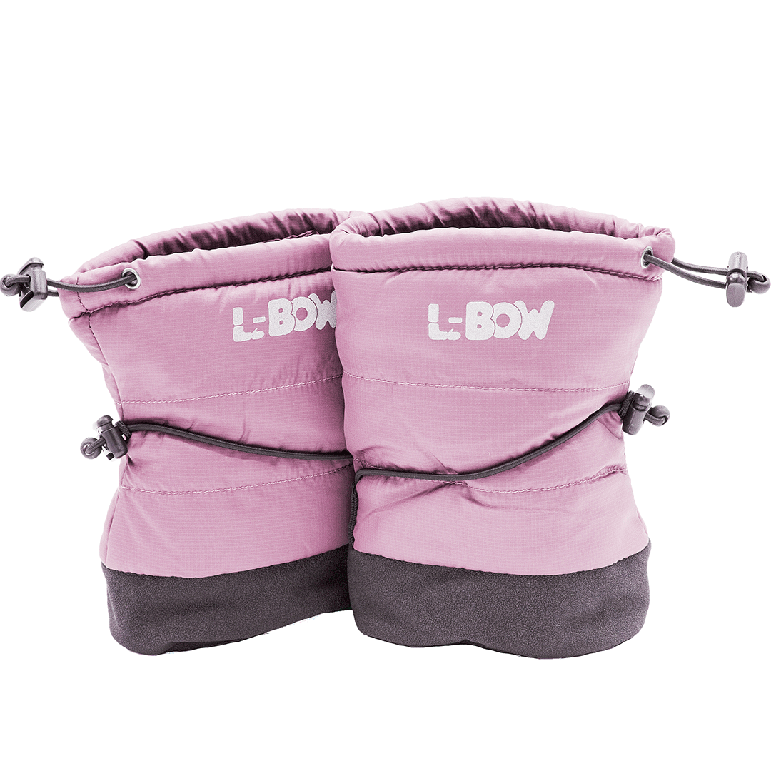 Infant Booties by L-Bow Pink: 0-12m