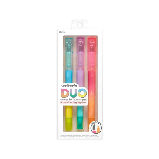 Ooly Writer's Duo Double-Ended Fountain Pens + Highlighters