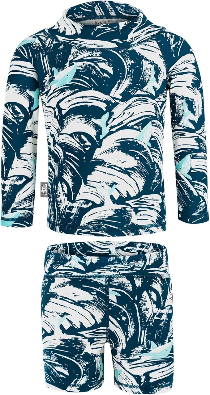 Jan & Jul Blue Wave Rider UV Rashguard Set