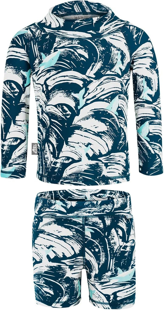 Jan & Jul Blue Wave Rider UV Rashguard Set