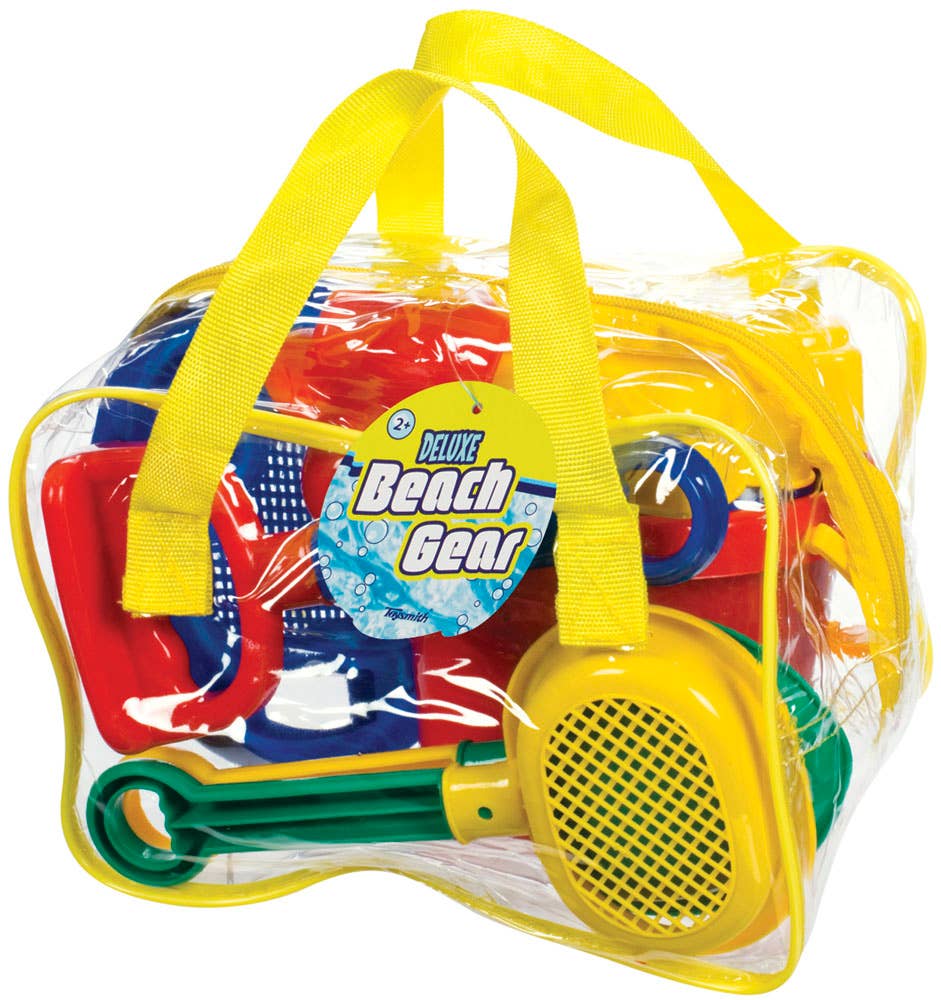 Deluxe Beach Set With Shovel, Bucket, Sifter, Molds Sand