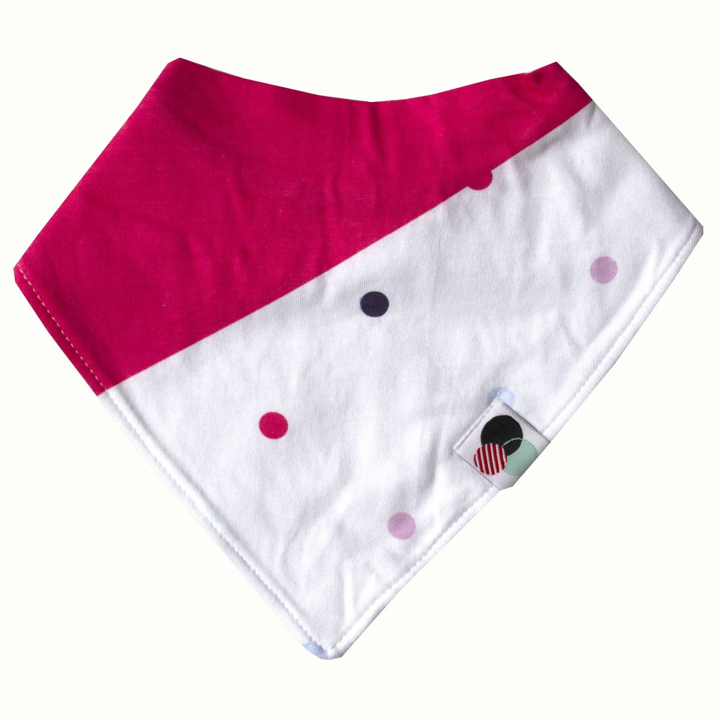 PINK STRIPE + POLKA DOTS Pattern | Premium Baby Bandana Bib