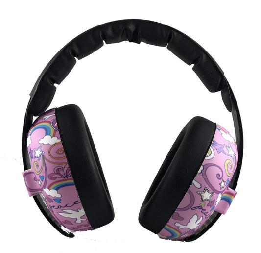 Baby Earmuffs Prints Noise Attenuation Wide Headphones: Peace Doodle