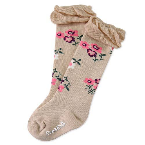 Eva & ElvinPrincess Knee Socks - Beige: Beige / S (18M~3T)