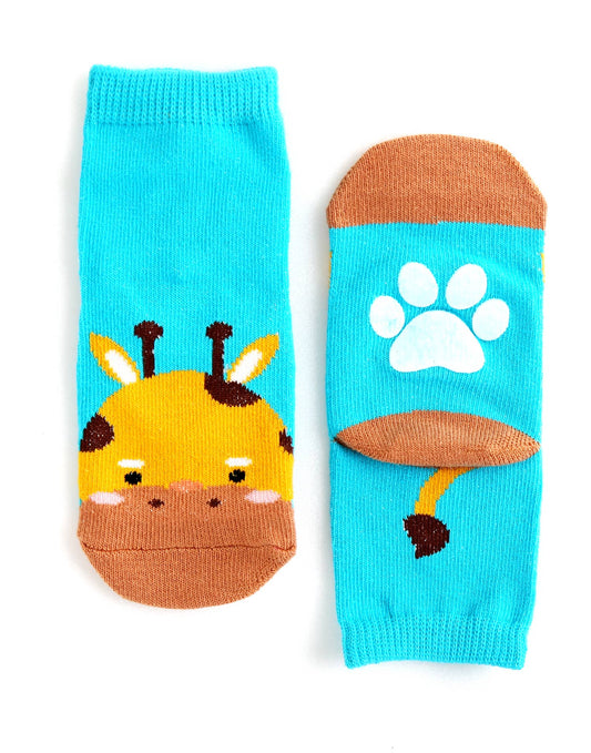 Zoo Socks Giraffe Baby Animal: Yellow / M (3 ~5T)