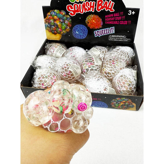 Squeeze Ball Filled with fun mixed Beads: MIX COLOR / ONE(12)