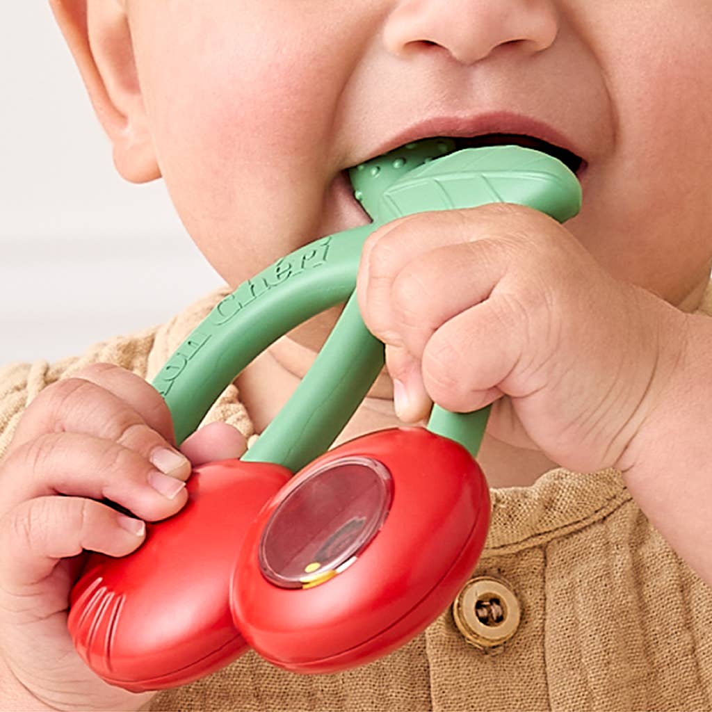 "NEW" Bitzy Shake™ - Silicone Teether with Rattle: Goose