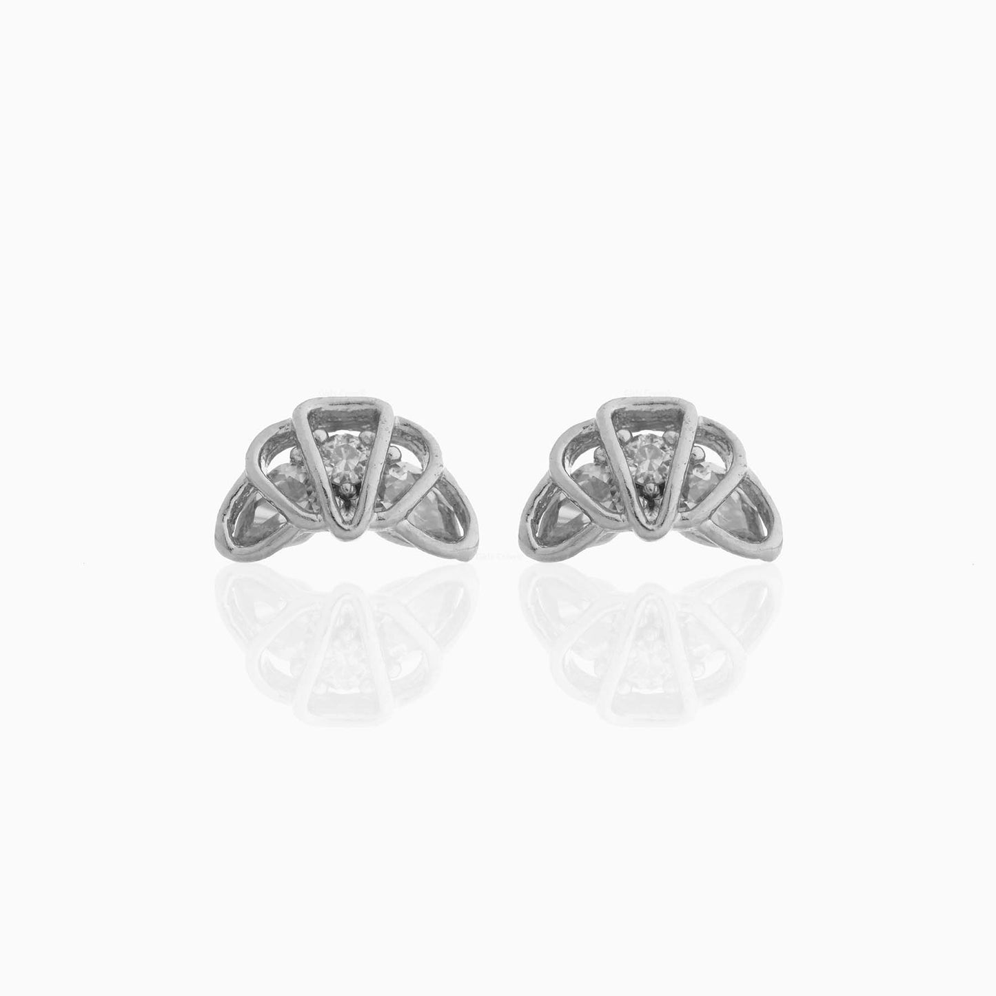 Croissant Studs: Rose Gold
