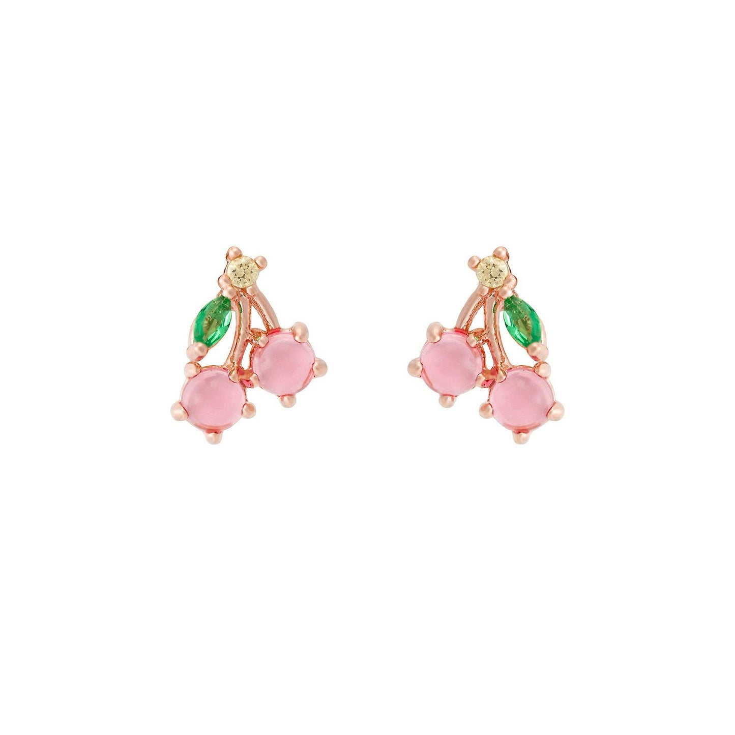 Cherry Studs: Gold